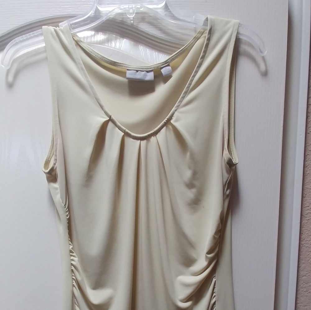 Pastel yellow bunched tank